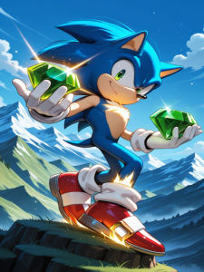 Bandai | Anime Sonic Characters Oil Painting By Numbers Home Decor Modern Wall Decor for Living Room Bedroom Gift No Frame