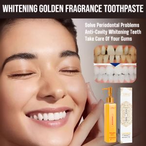 【Whitening And Removing Dental Plaque】Golden Fragrance Toothpaste Bright Whitening Bad Breath Remove Stains Toothpaste Fresh Breath