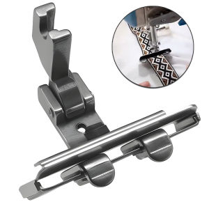 1Pcs S10A Left Right Adjustable Lace Tape Guide Presser Foot For Connect Lace Elastic Webbing Industrial Sewing Machine Parts