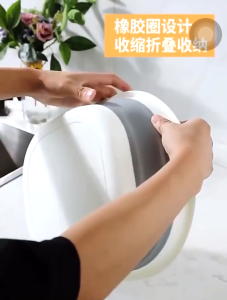 Plastic Foldable Washing Basin Hangable Portable Wash Basins Multi-Purpose Folding Travel Bathroom Kitchen Wash Basin