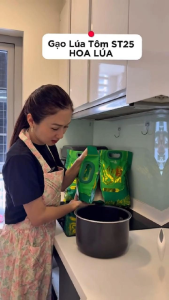 Gạo ST25 Lúa Tôm túi 5kg - Dẻo nhiều mềm cơm hương thơm đặc trưng (Sản phẩm mới)