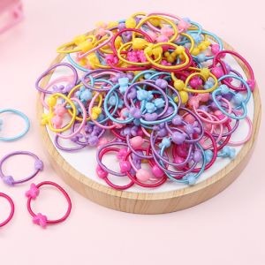 Ikat Rambut (1bungkus 50 ikatan) Anak Lucu Warna Warni Kartun Kuat