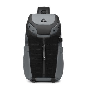 Ozuko Mens Chest Bag Sports Waterproof Crossbody Bag Large Capacity Multi-Function Bag Trendy Pure Color Street Style