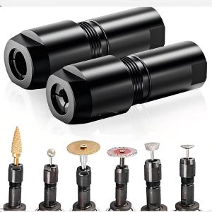 3/6mm Angle Grinder to Straight Chuck Adapter Metal Wood Stone Grinding Polishing Compatible Rotary Tools Duty Conversion Head