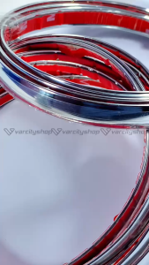 List Chrome Moulding Strip Silver Jendela Bumper Lis Pintu Mobil 8 10 12 mm