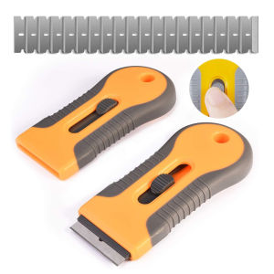 Retractable Razor Scraper Window Glass Scraper Glue Removal Cleaning Scraper Tool for Removing Labels Stickers Paint