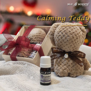 Blu Scents Calming Teddy Aroma Gift Lavender Pure Essential Oil Teddy Towel