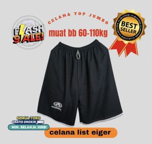 celana pendek kolor jumbo 100kg pria wanita termurah