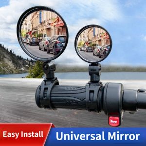 Electric Bike Rearview Mirror 8cm Motorbike Mirror Electric Motorcycle Reversing Mirror Retrofit Accessories Universal Bicycle Mirrors