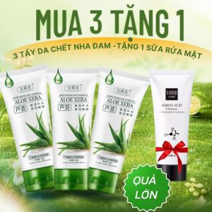 Combo 3 Gel Tẩy Tế Bào Chết Da Mặt Lô Hội 100g Giúp Làm Sạch Da Chết Loại Bỏ Bã Nhờn Bụi Bẩn Cho Bạn Làn Da Tươi Tắn Rạng Rỡ