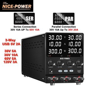 NICE-POWER Lab Power Supply Dual-channel 120V 240V Voltage Regulator 30V 10A SER/PAR Encoder Switch Between Stabilizer Source 30V 20A