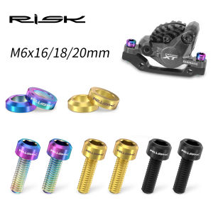 Risk M6x16/18/20mm Bicycle Brake Fixed Bolts Screw Concave Convex Spacer for XT XTR Hydraulic Disc Brake Accessories Parts