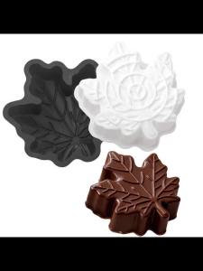 Single-Cell 6 inch Maple Leaf Design White or Black Food Grade Mousse Cake Mould Silicone Chocolate Mold Kitchen Dessert Tools