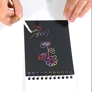 New Scratch Magic Coloring Book for Kids with Wooden Stylus - Creative Crafts & Drawing Art Supplies 10 Sheets