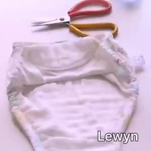 Certified Ecological Baby Diapers 6 Layer Absorbent Reusable Training Panties For Swimming Pure Cotton