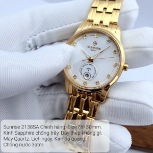 Đồng hồ nữ SUNRISE 2138SA Chính hãng Kính Sapphire