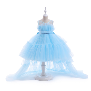 New Arrival Kids Princess Dress Pettiskirt Detachable Trailing Dress Gauze Dress Girl Piano Host Catwalk Performance Costumes