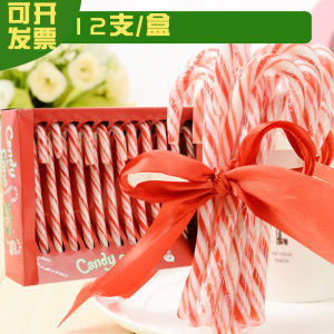 Christmas Candy Cane Gift Stick Sugar New Year Childrens Gift Hard Candy Traditional Snacks from Fujian Quanzhou China 144g Boxed