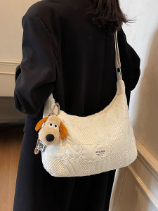 กระเป๋าสะพายข้างผู้หญิง กระเป๋าใส่ของใช้สำหรับใส่ของใช้ในชั้นเรียนแบบสะพายข้างได้ขนาดใหญ่ กระเป๋าสะพายไหล่แบบลำลอง