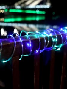 100/200 LED Solar Outdoor Garden Decor Christmas Garland - Waterproof Lamp Rope PVC Tube String Light