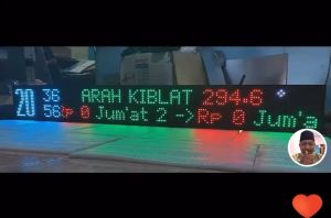 JAM SHOLAT IQOMAH DIGITAL JWS005-RGB P10 MULTI COLOR 167x20x5cm AWET CANTIK BERGARANSI