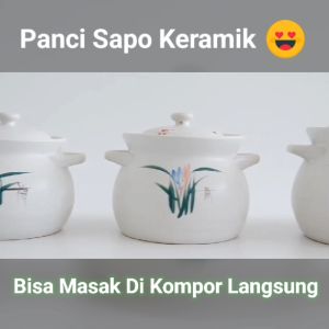 panci keramik sayur sup kangshu 4300 ml rebus jamu anti lengket ori tahan panas api kompor