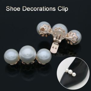 BENVG 1PC Shoe Clip High Heel Bride Big Pearl Charm Buckle Pearl Decoration Clips Shoe Decorations