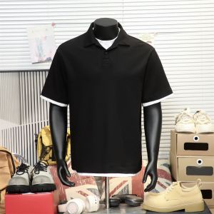 Áo Thun Polo Cotton Thêu Cổ Polo Tay Ngắn Mùa Hè Màu Xanh Lam Cho Nam Áo Thun Cổ Polo Phong Cách Mỹ Cổ Điển Giản Dị Thanh Lịch