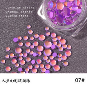 Bubble Beads Nail Beauty Ornament Rhinestone Suit Macaron Pink Color Fish Beads Subnet Red Best Selling Flats Aurora Small Diamond