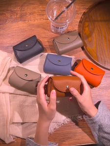 Japanese Style Mini PU Leather Wallet - Small Card Holder Coin Purse for Women