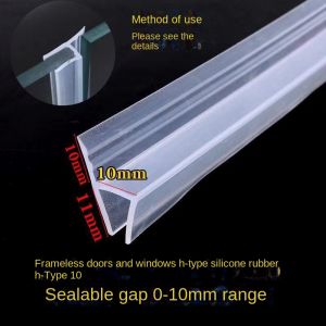 Silicone Shower Screen Seal Sliding Strip Plastic Rubber for Bath Room F/h6/8/10/12MM Door Window Glass Fixture Accessories