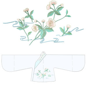 Gold Thread Embroidery Cloud Motif Patchwork Retro Han Element Dress Fan Diy Decoration Clothes Patch Floral Plant Pattern