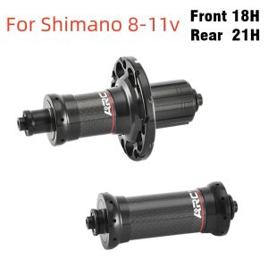 ARC Carbon Road Hub Front 18Holes 100mm Rear 21Holes 130mm Straight Pull Bicycle Hub 6 pawls 72 clicks Bike Hub G3 Wheel weave
