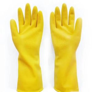 Latex Dishwashing Gloves Womens Waterproof Household Kitchen Washing Bowl Washing Clothes Vegetable Cleaning Household
