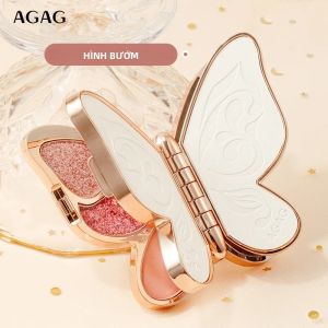 Bảng Phấn Mắt 6 Màu AGAG Thiết Kế Hình Con Bướm Chống Thấm Nước Lâu Trôi Không Lem Bột Tự Nhiên Làm Sáng Trang Điểm Mắt