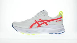 ASICS Men GEL-KAYANO 32 ATC Running Shoes in White/Flash Coral