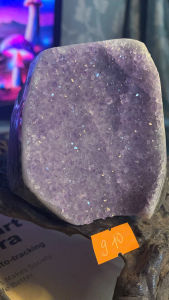 Hoa đá thạch anh tím tán sắc Uruguay Rainbow Aura Amethyst tự nhiên Vip AAA năng lượng luân xa 910