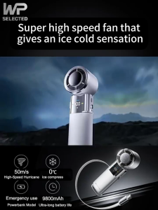 Kipas Pegang 10000mAh Ha Ha🧊 0°C Cooling 🧊 Handheld Fan Portable Bladeless Handheld Fan Mini Handheld Fan Xiaomi Handheld FanTurbo Handheld Fan Mini With LED Display Mini Kipas Kecil Cooling