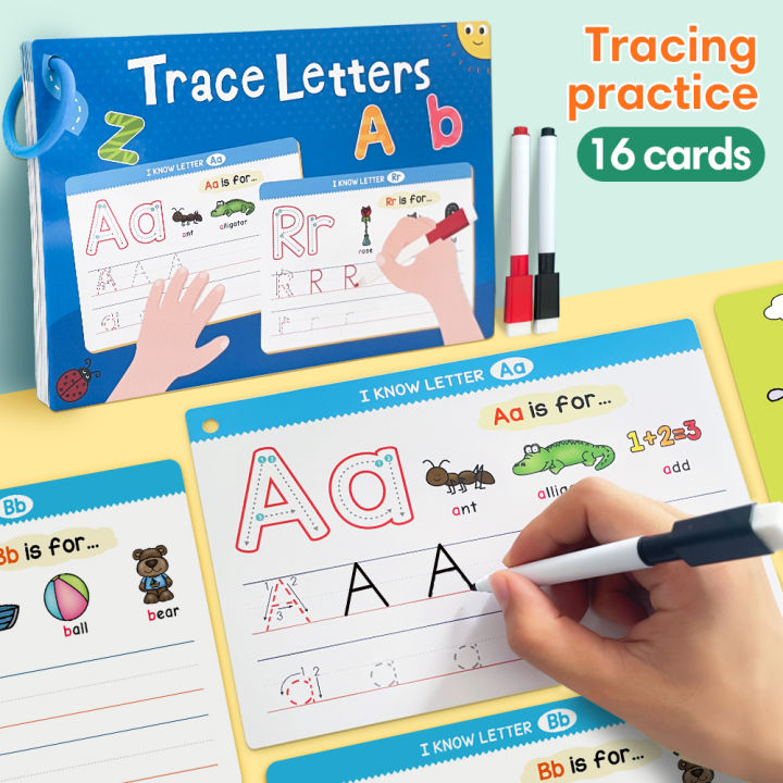 Dry Erase Writing Alphabet ABC Flash Cards - Write and Wipe Letter ...