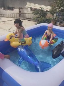 Inflatable Swimming Pool Children Pool Baby Pool Large Bath Pool Large Size Swimming Pool 2.1M/1.8/1.2/1.5M