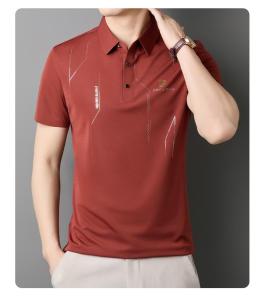 Áo Thun Nam Pierre Cardin Tay Ngắn Cao Cấp Thoáng Khí Ren Vàng Cổ Polo Chất Liệu Lụa Tay Thường Mùa Hè Trang Phục Công Sở