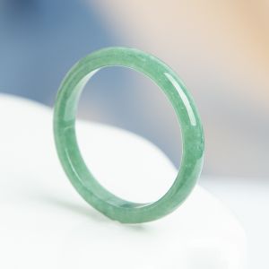 TIMESWIND แหวนบางหยกเกรด A สำหรับผู้ชายและผู้หญิงที่มีใบรับรอง