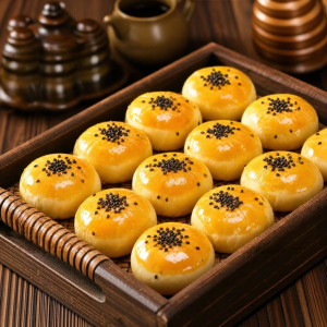 Healthy Mooncake Pastry for Breakfast Mid-Autumn Snack