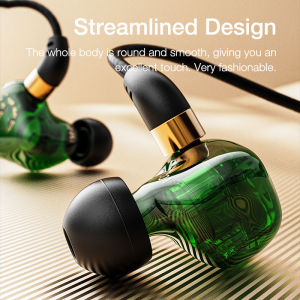 EARDECO Hifi 3.5mm Wired Earphone Heavy Bass Wired Headphones with Mic Earphone Mobile Inear Sport Wired Gaming Earbuds Stereo