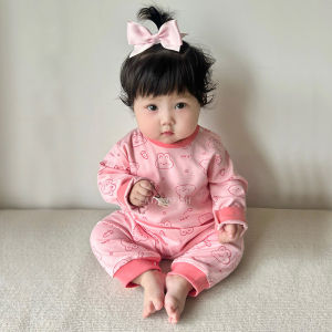 cat and fish | Infant Cartoon Cute Cotton Onesie Long Sleeve For Spring Autumn