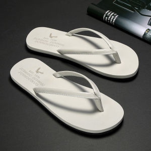 Summer 2025 Mens Casual Fashionable Sandals Anti-Slip Outdoor Slip-On Beach Shoes Breathable Pure Color Korean Style Flat Heel