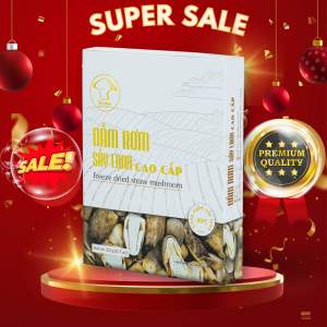Nấm rơm sấy lạnh cao cấp sấy thăng hoa sạch tự nhiên anvies không chất bảo quả hoàn toàn hữu cơ hộp 50gr