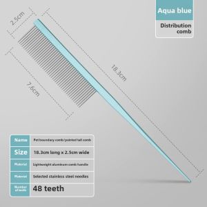 Pet Groomer Special Light Aluminum Comb for Cats And Dogs Efficient Knot Removal Dense Teeth Convenient Brushing Tool