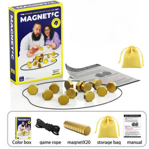 Party Games Magnetic Stones Game Interactive Magnet Board Strategy Game for Family Kids Adults High Quality Longest Side 3.4cm