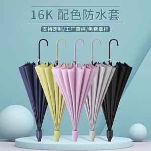 Stylish Creative Automatic Umbrella with Curved Handle for Sun and Rain Protection